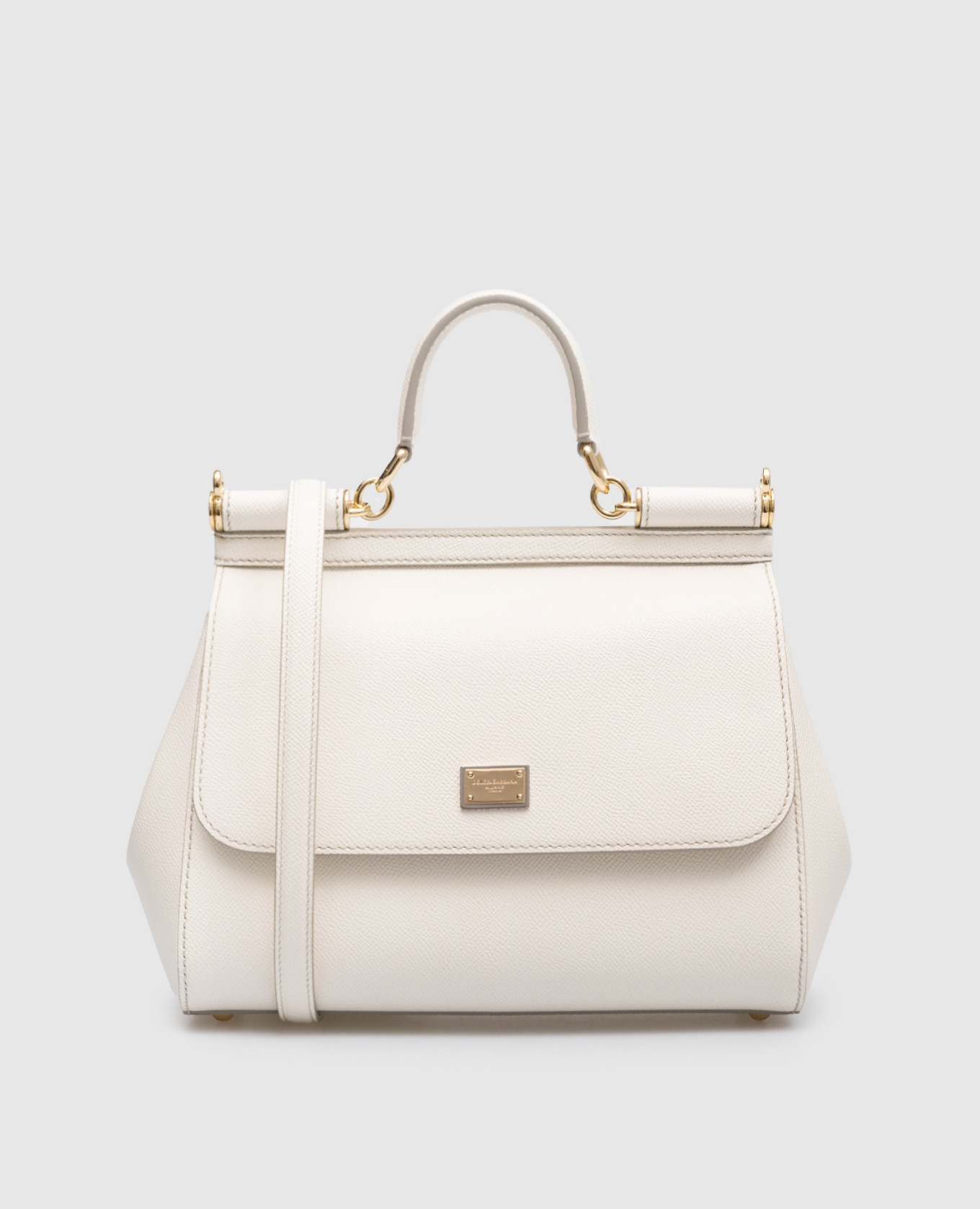 

Белая кожаная сумка-сетчел Sicily, Белый, Сумки через плечо