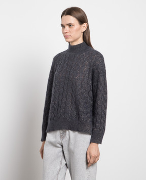 Brunello Cucinelli Серый свитер с шерстью MBG747604P