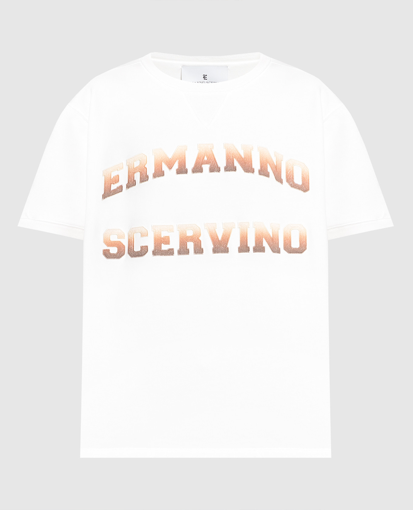 White t-shirt with textured logo
