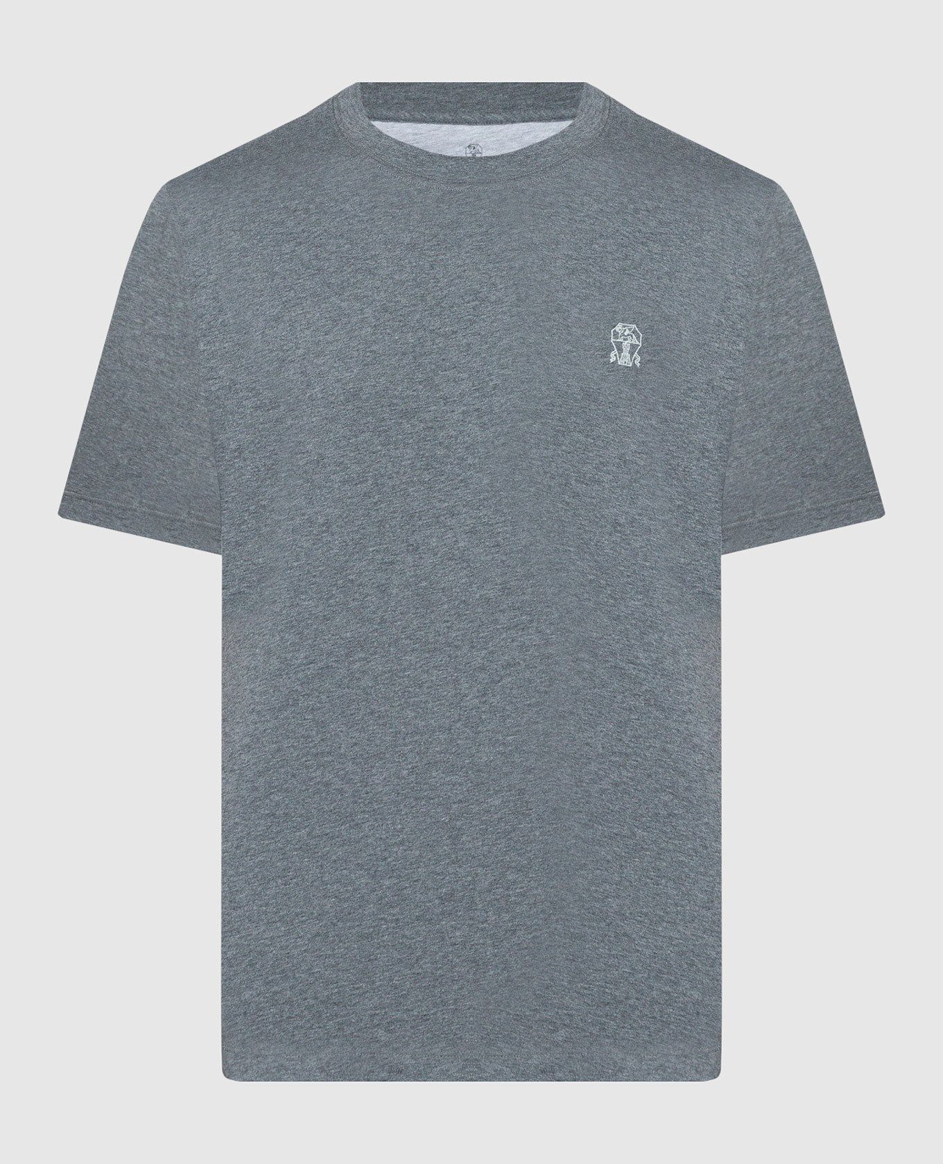 Gray t-shirt with logo emblem