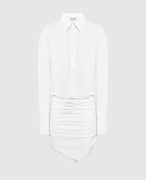 The Attico Белое платье мини Hatty 231WCA158C052