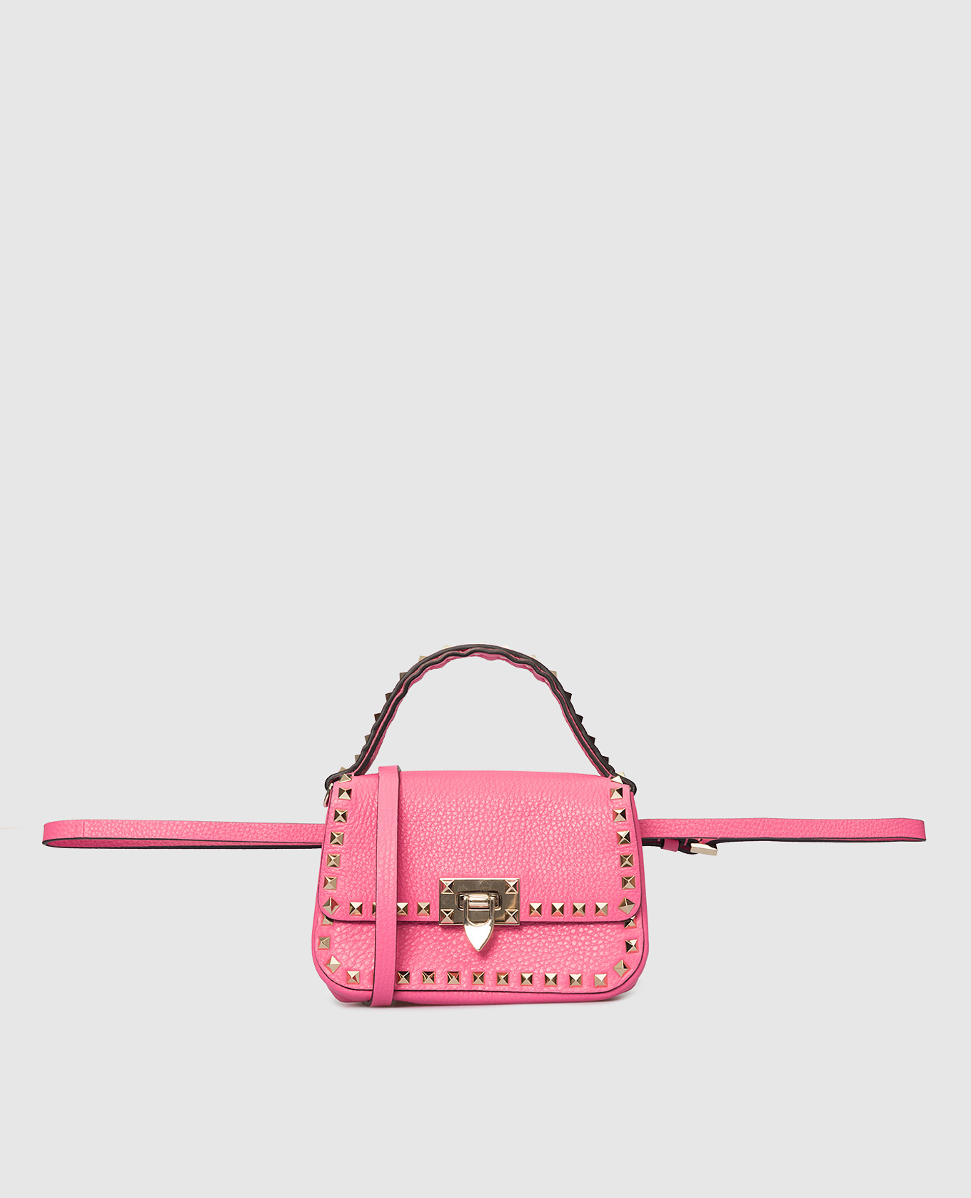 

Розовая кожаная сумка rockstud, Розовый, Маленькие сумки