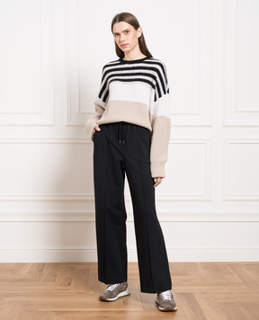 Brunello Cucinelli Свитер в полоску с пайетками M16505200P