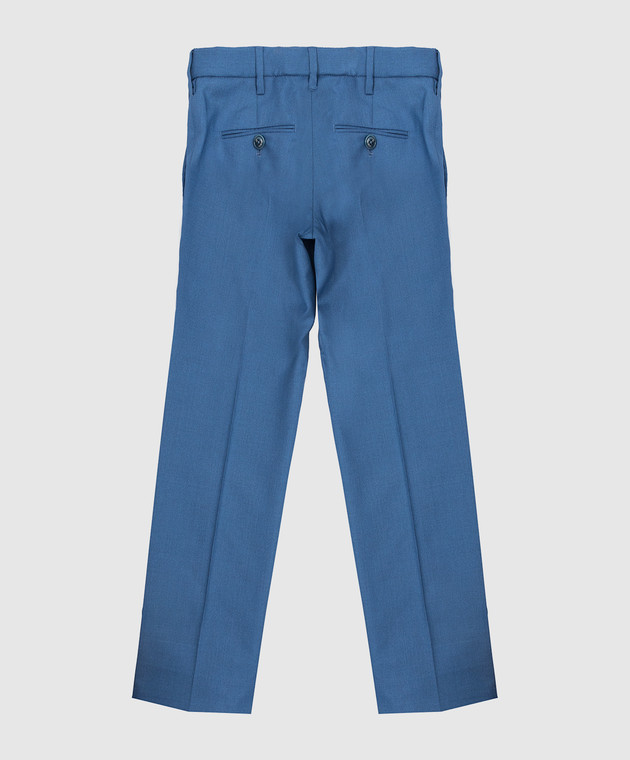 Stefano Ricci Children's blue trousers in wool and silk Y1T9000000WK002H image 2