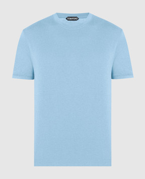 Tom Ford Блакитна футболка з логотипом JCS004JMT002S23