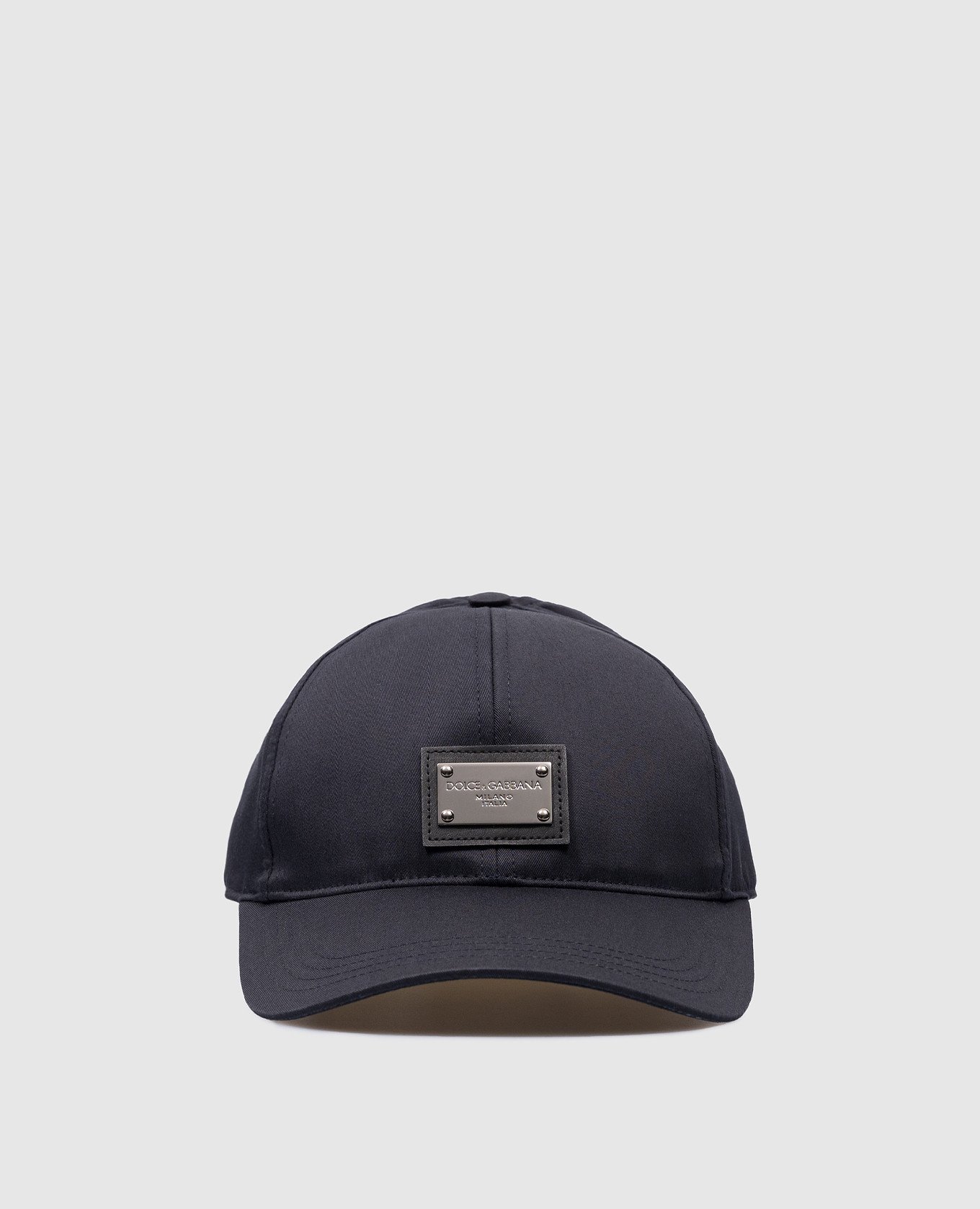Blue cap with logo patch