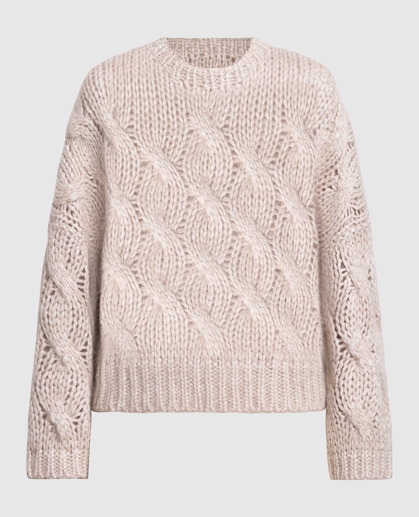Beige sweater with lurex