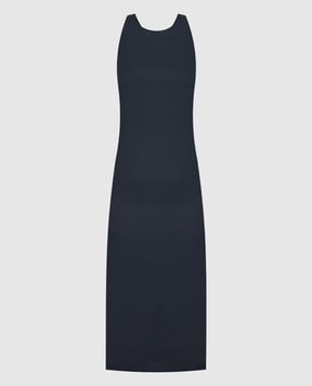 Gauchere Черное платье миди с открытой спиной P12408640307