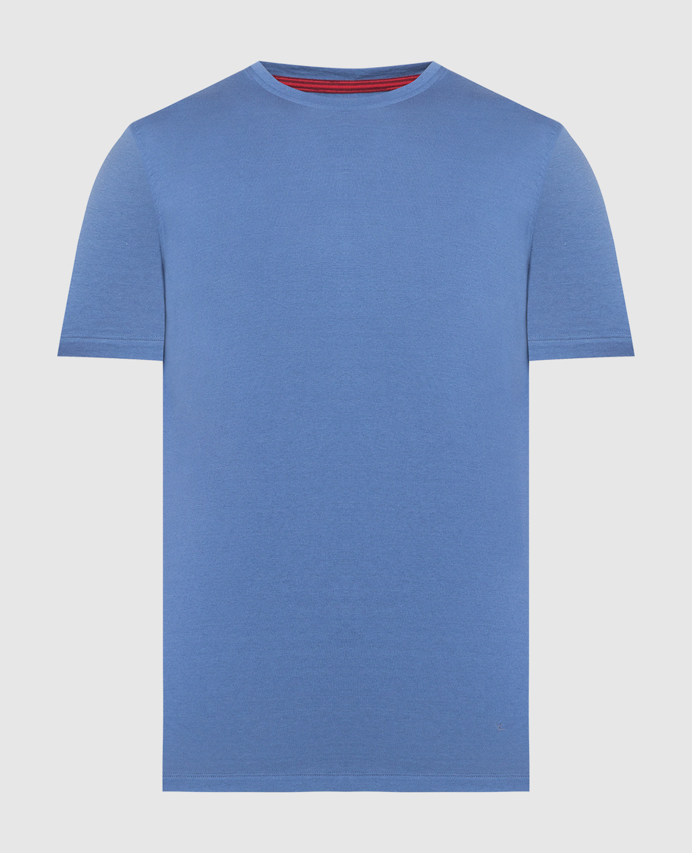 Blue silk T-shirt