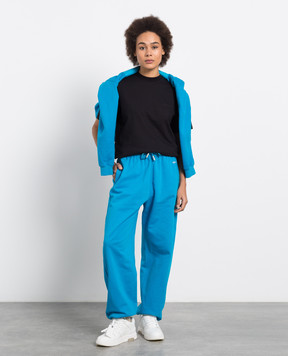 Off-White Блакитні джогери з вишивкою логотипу OWCH016S23JER001