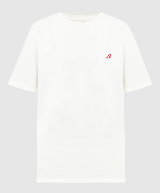 AUTRY White t-shirt with logo patch A23ITSEW422X