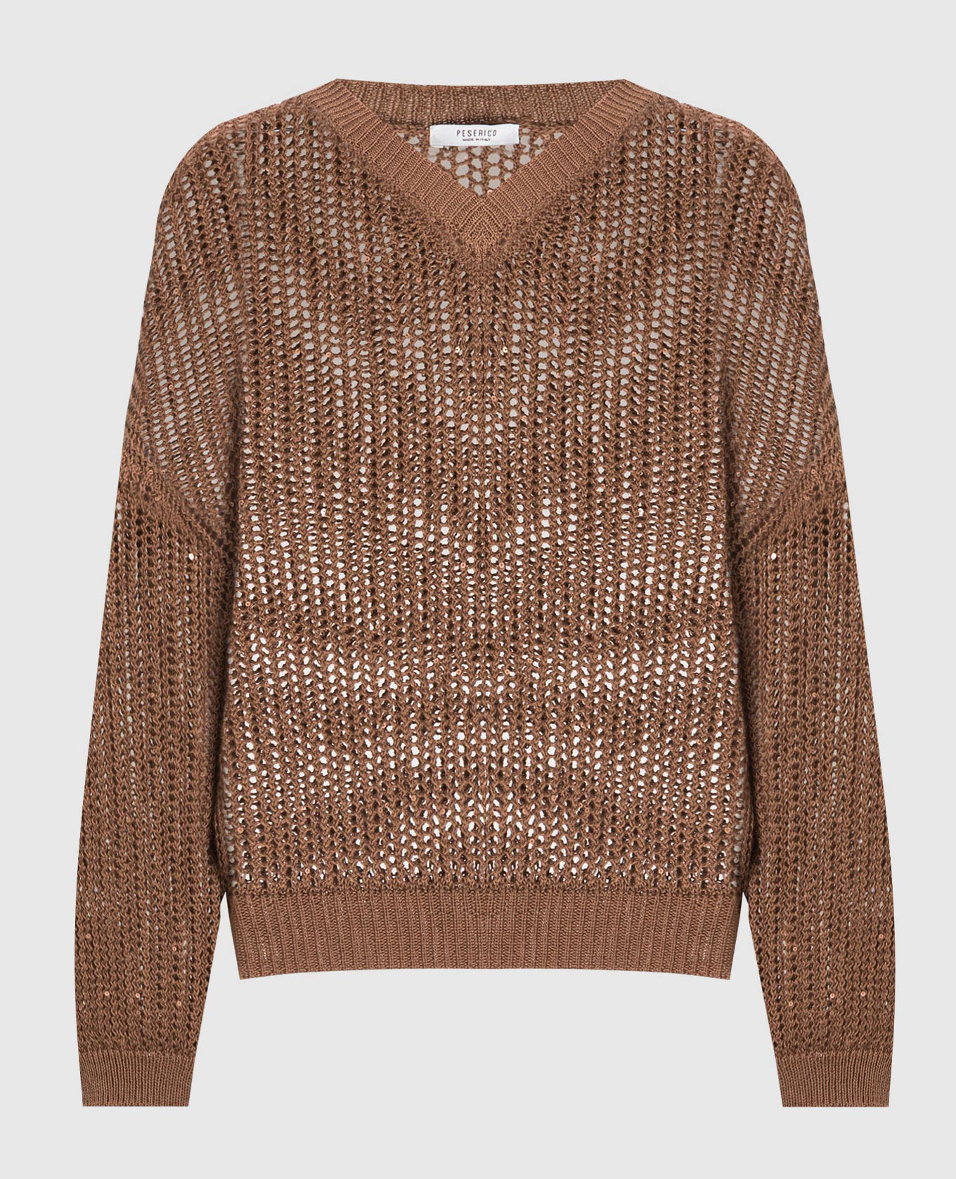 

Коричневый пуловер с пайетками, Пуловеры