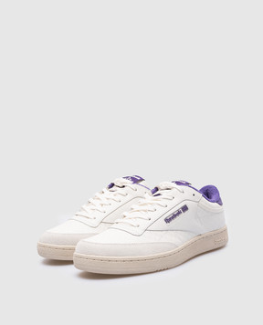 Reebok + NGG Белые кожаные кроссовки Club C RMIA011C99LEA00358