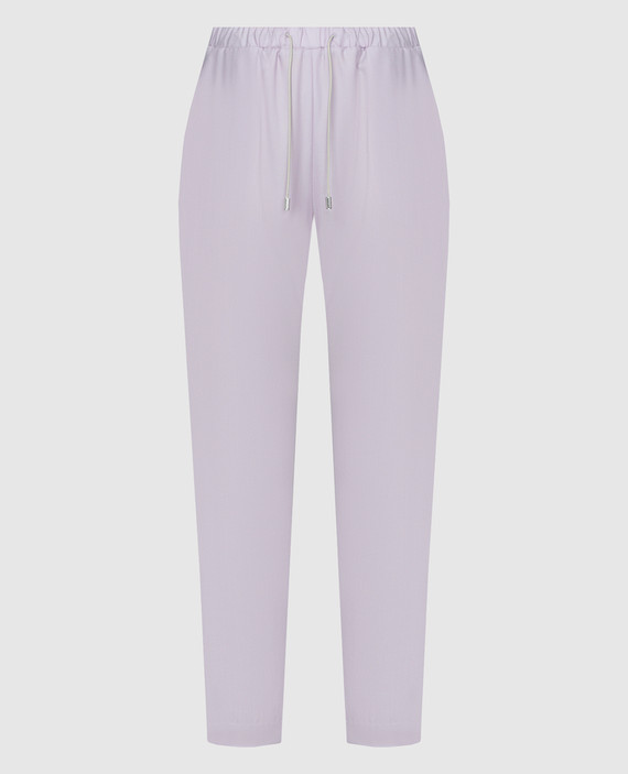 Purple pants made of cashmere