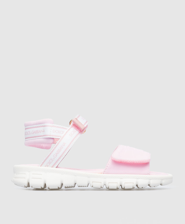 Dolce&Gabbana Дитячі рожеві сандалі з принтом логотипу DA5061AY2332428
