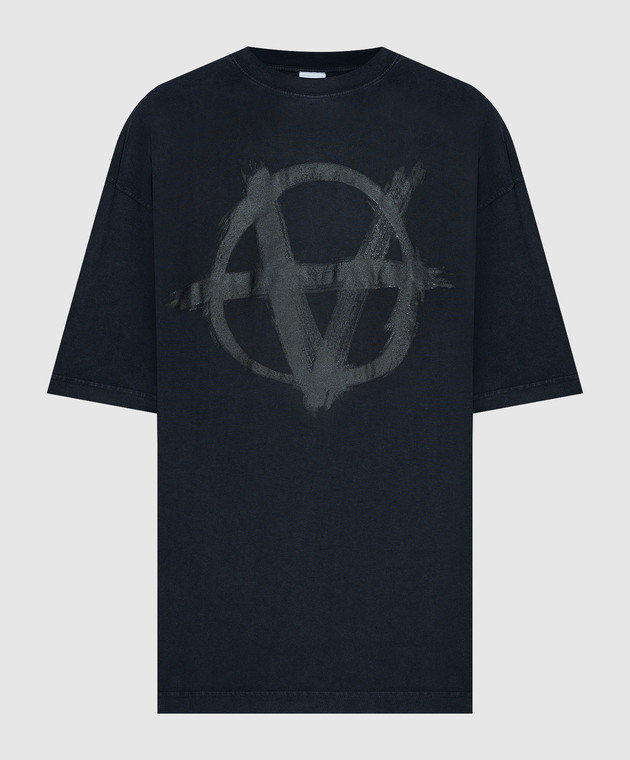 Vetements Black t-shirt with a print UE54TR190B