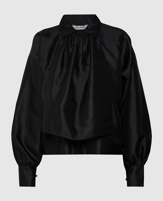 CALLAS black shirt with silk