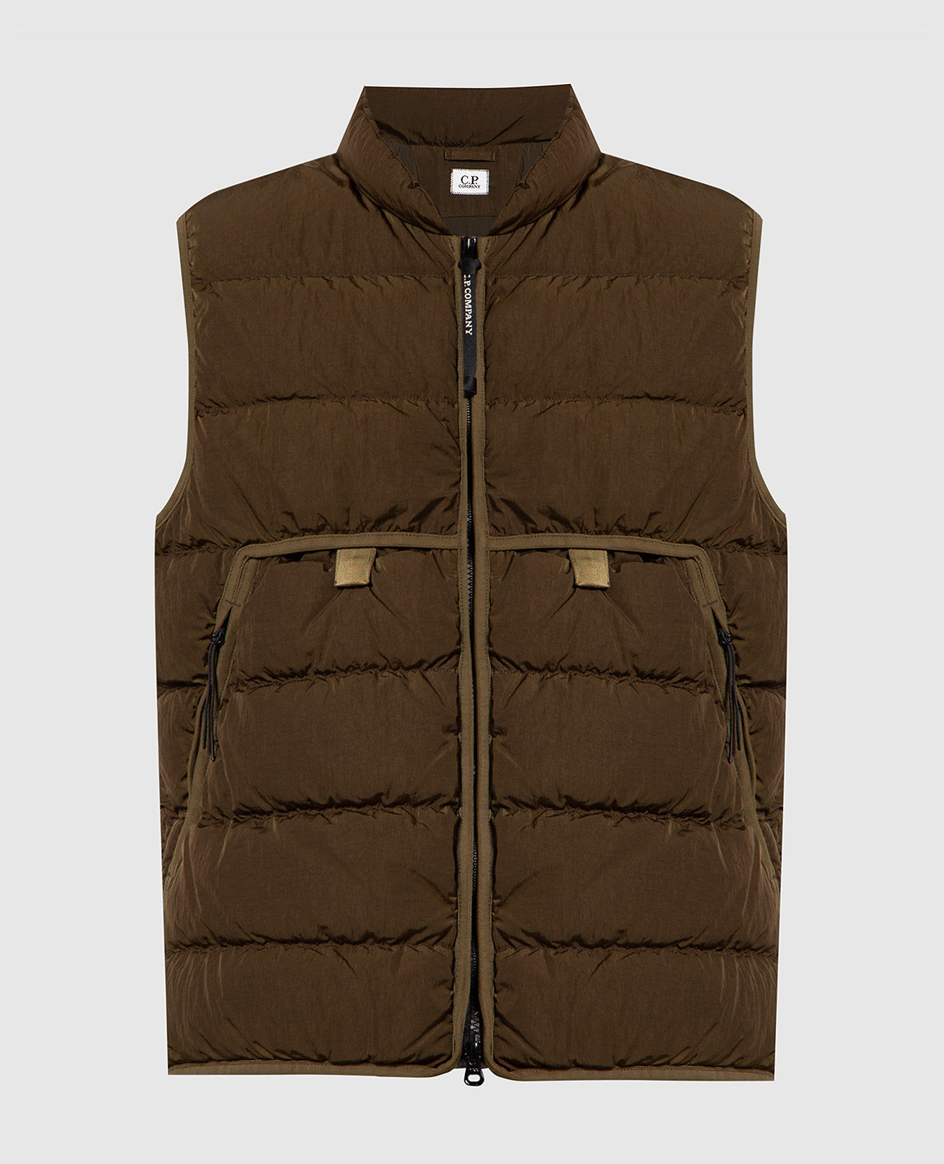 C.P. Company - Down vest with khaki logo MOW030A006369G buy at Symbol