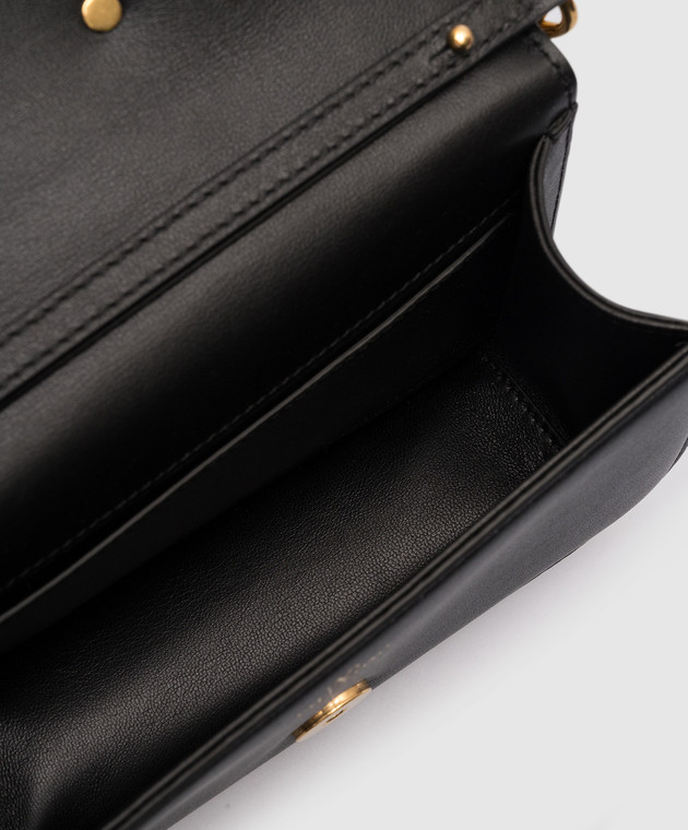 Valentino Черная кожаная сумка-багет Loco 3W2B0K53ZXL изображение 4