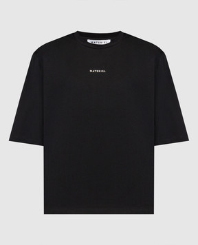 Materiel Черная футболка с принтом логотипа MRE24DIN007TSBK