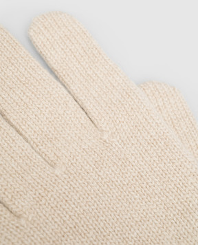 Brunello Cucinelli Перчатки бежевые из кашемира M2293118