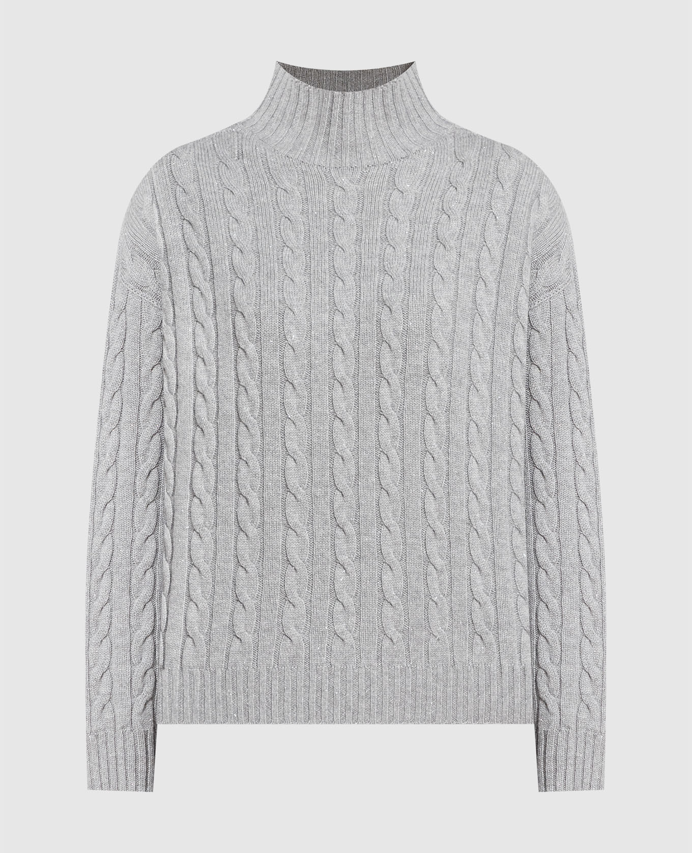 Gray sweater with a textured pattern