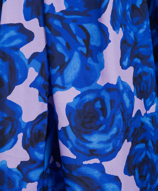 Carolina Herrera Синя спідниця максі з шовку в квітковий принт. R2211N305RGG зображення 5