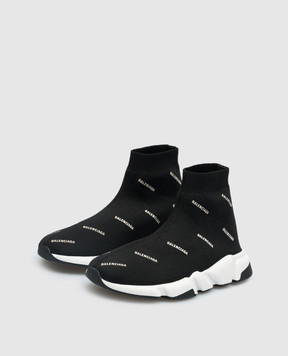 Balenciaga Детские черные снокер Speed в логотип 597425W2DBF