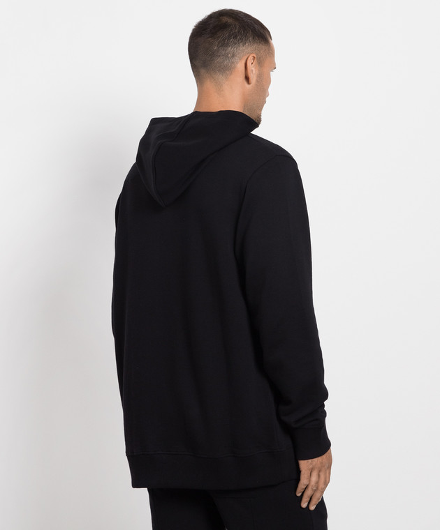 Balmain Black hoodie with textured logo BH1JT046BC22 image 4