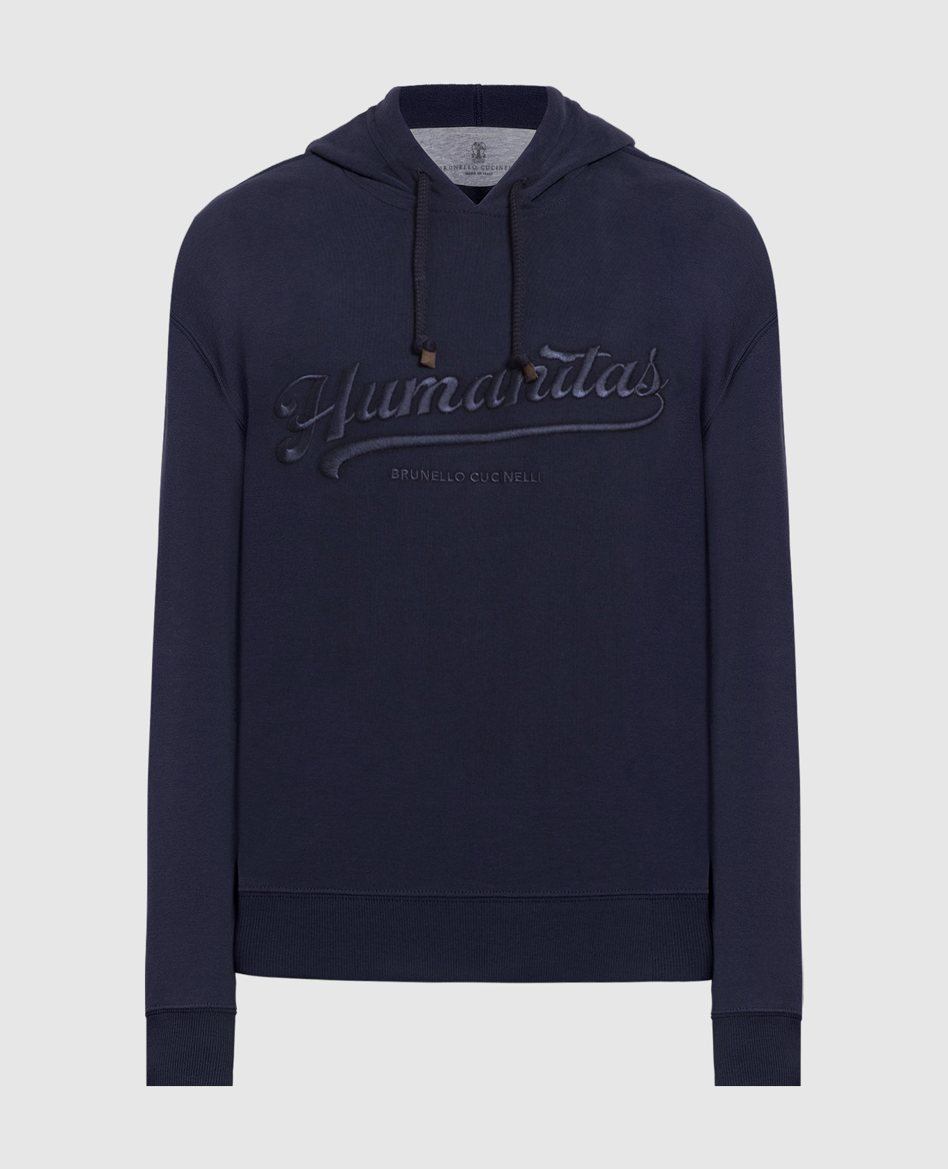 Blue hoodie with embroidery