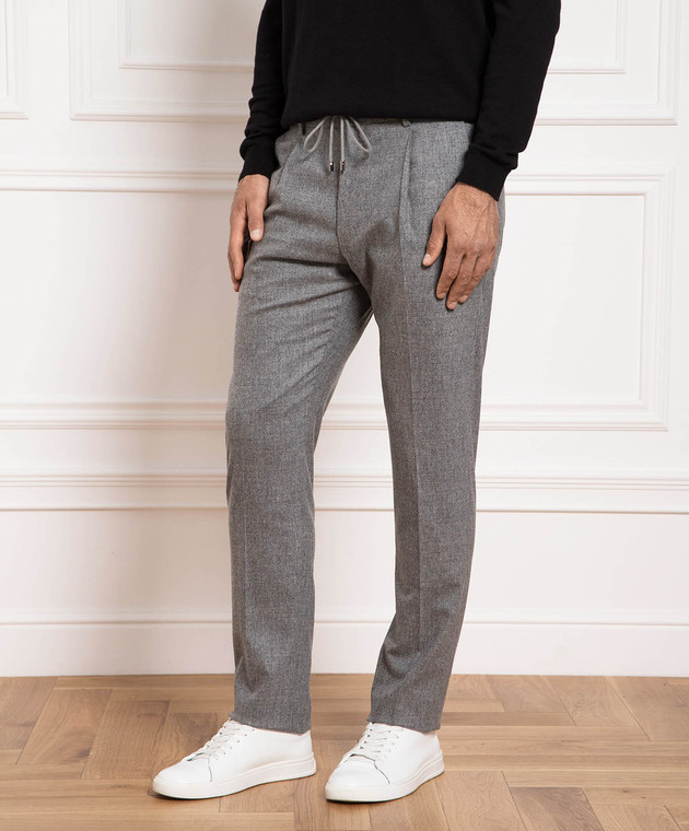 MooRER Gray wool and cashmere trousers ANTONFSR image 3