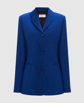 Off-White Синий пиджак с вышивкой логотипа OWEF115F23FAB001