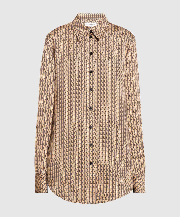 Victoria Beckham Chain-link Print Silk Crepe Blouse