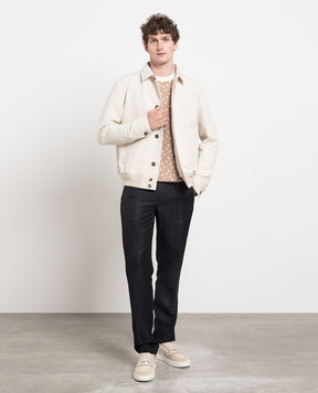 Loro Piana Бежевый свитер Gelso с узором FAM7633