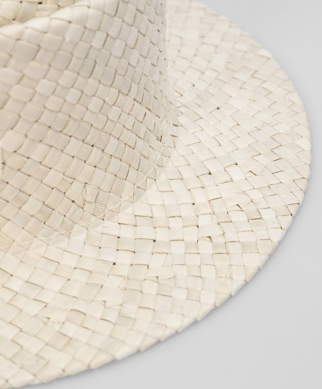 Max Mara Світло-бежевий солом'яний капелюх канотьє Giallo GIALLO зображення 4