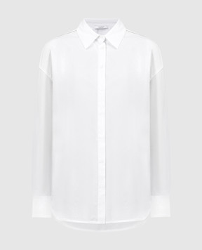 Peserico Біла сорочка з ланцюжком моніль S06696L18928D