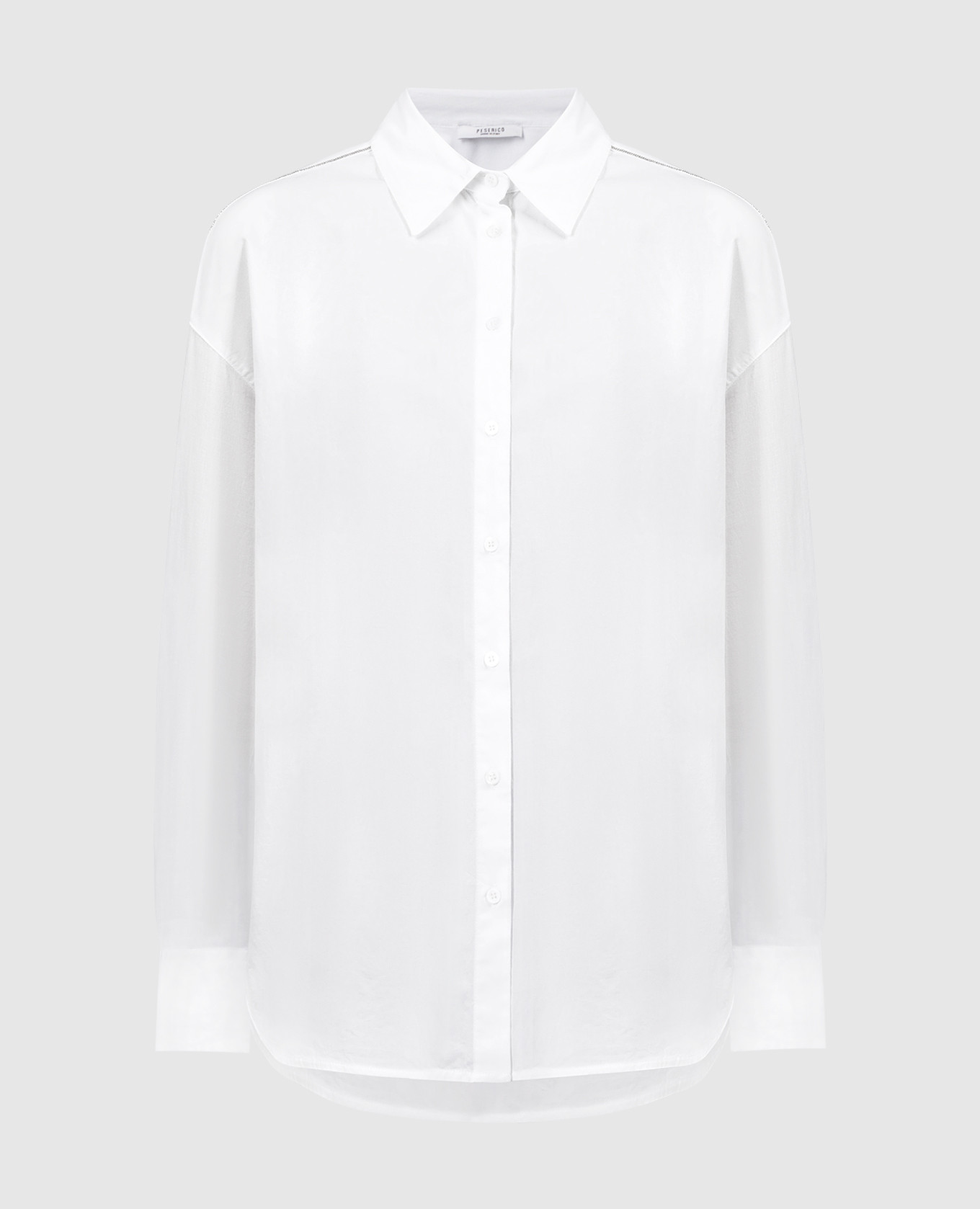 

Белая рубашка с цепочкой мониль, Белый, Рубашки