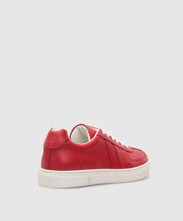 Stefano Ricci Children's red leather sneakers YRU03G834SK image 3