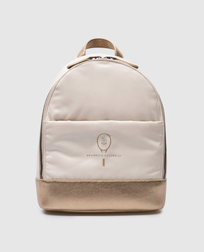 Brunello Cucinelli Дитячий комбінований рюкзак з принтом логотипа BL960B022