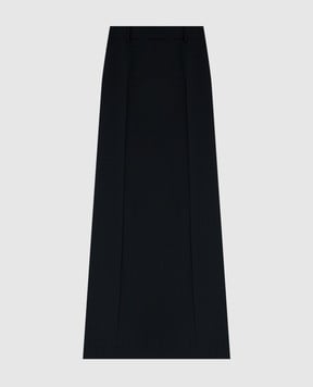 Valentino Черная юбка макси из шерсти 4B3RAB452QB