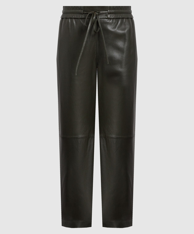 Buy Green Faux Leather Trousers - 16, Leggings