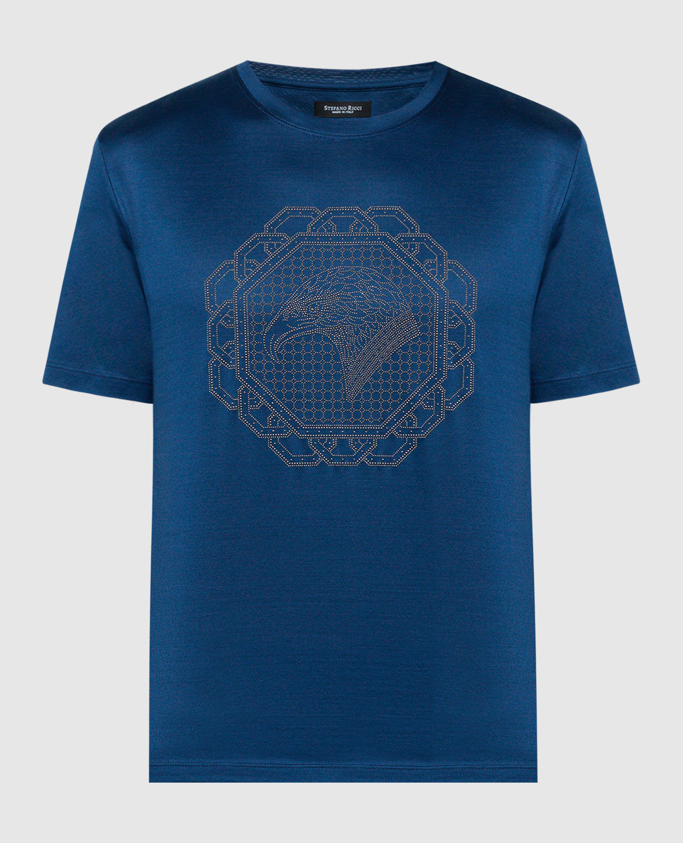 Blue t-shirt with logo emblem