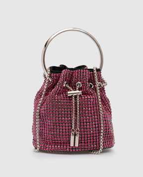Marina Fossati Розовая сумка-кисет Melanie с кристаллами BAG3