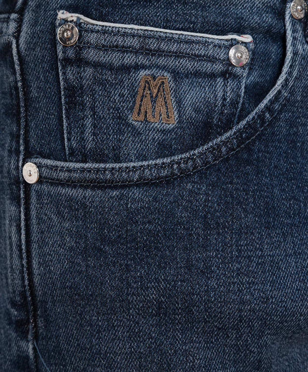 MooRER Blue jeans with logo patch SILONEK76 image 5