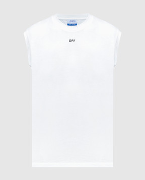 Off-White Белая футболка с принтом Off OMAC027C99JER001