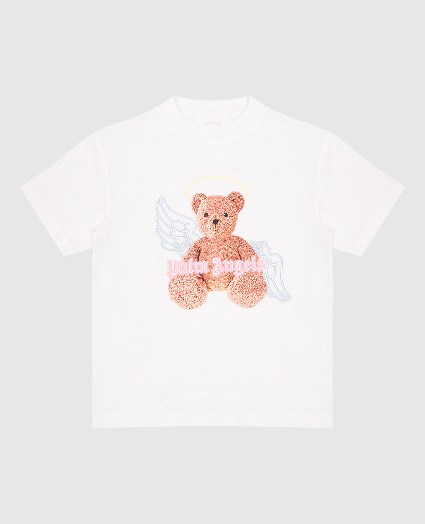 Детская белая футболка с принтом Медведь Angel