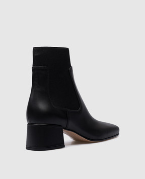 Gianvito Rossi Черные кожаные челси Holmes G7318245RIC