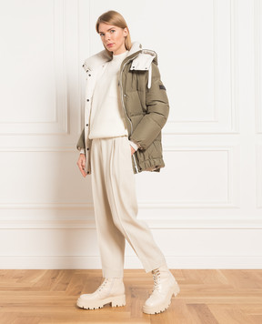 Brunello Cucinelli Бежевые брюки с цепочкой мониль MB045P8165