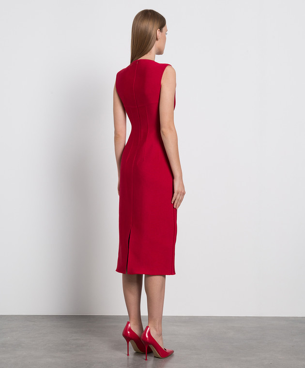 Alexander McQueen Червона сукня-футляр 710189Q1A2Z зображення 4