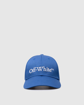 Off-White Синяя кепка с вышивкой логотипа OMLB052S24FAB001